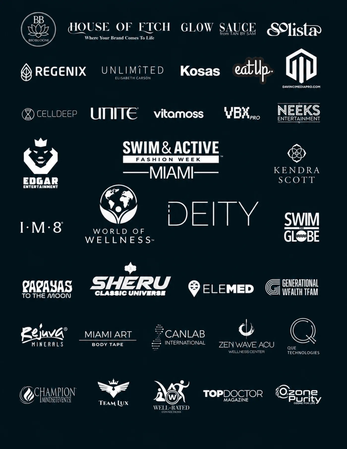 Sponsors and partners of the 2026 World of Wellness season